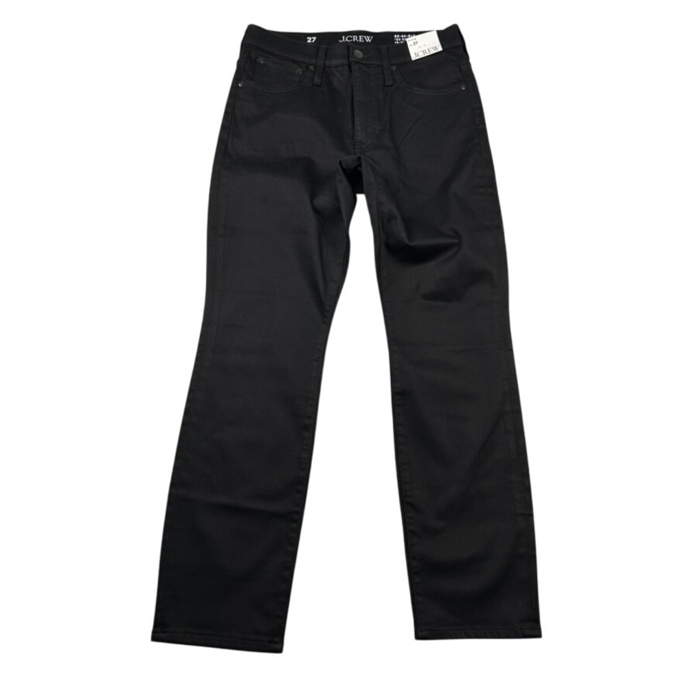 J.Crew 03 Jeans Womens 27 Slim Straight Leg Black Stretch Cotton 5-Pocket Solid